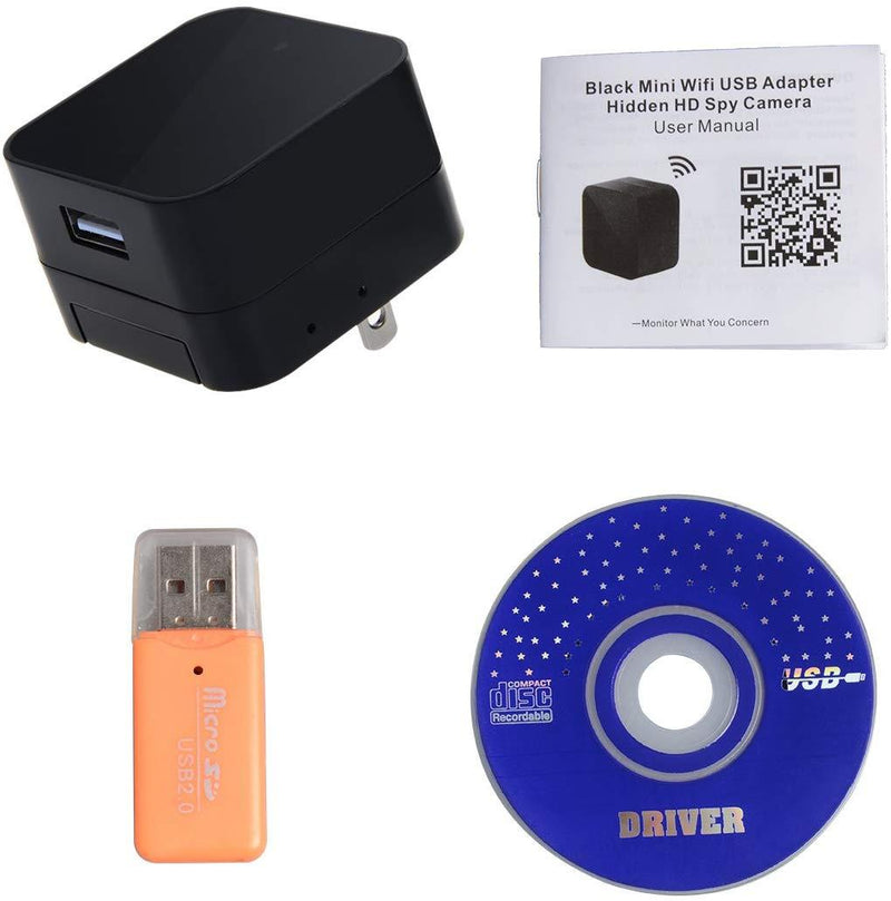 Spy Camera Wireless Hidden Cam, Corprit HD 1080P WIFI USB Charger Adapter Mini Hidden Camera Home Security