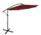 Patio Watcher 9 FT Patio LED Umbrella Solar Powered Outdoor Umbrella, 40 LED with 2 Charge Modes(Solar and Adaptor),250GSM Fabric with Push Button Tilt and Crank,Red