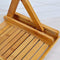 URFORESTIC 100% Natural Bamboo Folding Stool for Shaving Shower Foot Rest 12",Fully Assembledl