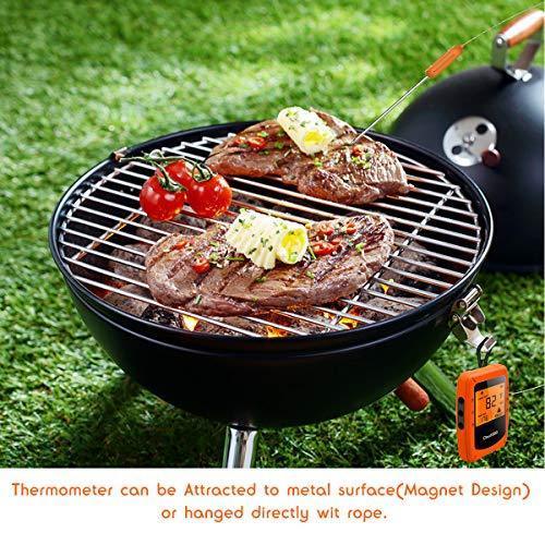 Bluetooth Meat Thermometer Wireless Digital BBQ Thermometer Instant Read Cooking Food Thermometer with 6 Probes Used for Smoker Kitchen Oven Grill Support iOS & Android by ThermoOne