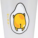 Gudetama The Lazy Egg Pint Glass Set - Cute Front and Back Gudetama Egg Yolk Design - Sanrio - 15 oz