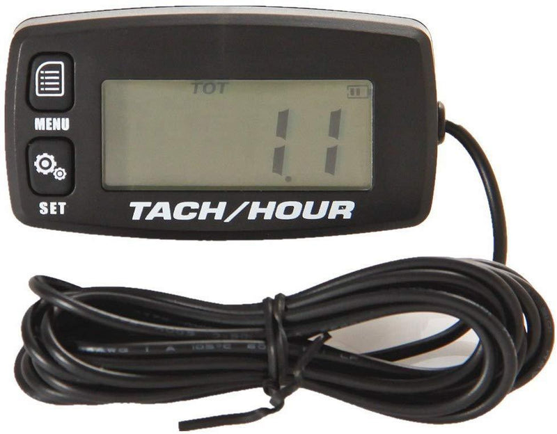Backlit Upgraded Tach Maintenance RPM Hour Meter Tachometer Searon for RC Toys PWC ATV Motorcycles Marine Engines Chain Saws Tractors Lawnmowers
