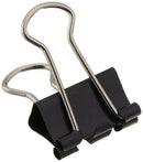 ACCO Binder Clips, Medium, 2 Boxes, 12/Box (A7072050), Black