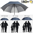 G4Free 54 62 68 inch Extra Large Windproof Golf Umbrella UV Protection Automatic Open Double Canopy Vented Sun Rain Umbrella Oversize Stick Umbrellas