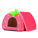 Spring Fever Small Big Animal Strawberry Guinea Pigs Rabbit Dog Cat Puppy Pet Fleece House Indoor Water Resistant Beds