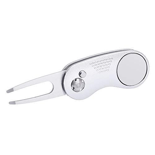 Mile High Life All Metal Foldable Golf Divot Tool with Pop-up Button & Magnetic Ball Marker (Multi-Colors/Shape)
