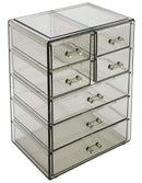 Sorbus Cosmetics Makeup and Jewelry Big Storage Display-Stylish Vanity, Bathroom Case, 4 Large, 2 Small Drawers, Clear