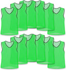 Unlimited Potential Nylon Mesh Scrimmage Team Practice Vests Pinnies Jerseys Bibs for Children Youth Sports Basketball, Soccer, Football, Volleyball (Pack of 12)