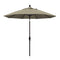 California Umbrella 9' Round Aluminum Market Umbrella, Crank Lift, Collar Tilt, White Pole, Sunbrella Pacific Blue