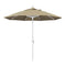 California Umbrella 9' Round Aluminum Market Umbrella, Crank Lift, Collar Tilt, White Pole, Sunbrella Pacific Blue