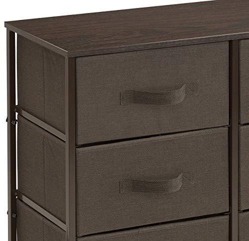 Sorbus Dresser with 5 Drawers - Furniture Storage Tower Unit for Bedroom, Hallway, Closet, Office Organization - Steel Frame, Wood Top, Easy Pull Fabric Bins (Black/Charcoal)