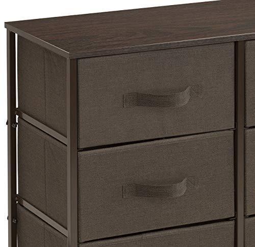 Sorbus Dresser with 5 Drawers - Furniture Storage Tower Unit for Bedroom, Hallway, Closet, Office Organization - Steel Frame, Wood Top, Easy Pull Fabric Bins (Black/Charcoal)