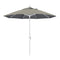 California Umbrella 9' Round Aluminum Market Umbrella, Crank Lift, Collar Tilt, White Pole, Sunbrella Pacific Blue