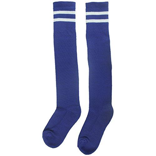 Youth Soccer Socks Fasoar Teens Knee High Football Socks Long Striped Rugby Tube Socks 2/6/10 Pairs