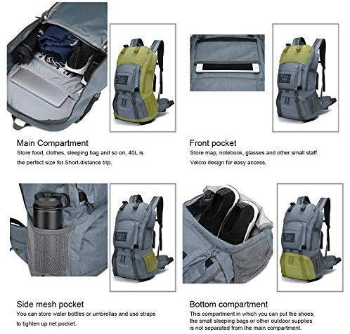 MOUNTAINTOP 40L Hiking Backpack for Outdoor Camping