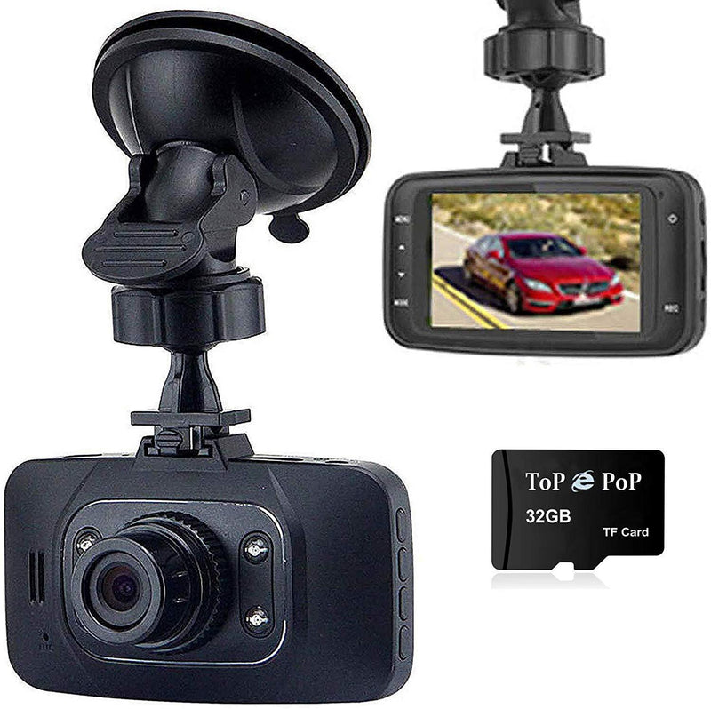 Dash Cam Car Recorder Camera Car DVR HD Night Vision with G-Sensor Loop Recording Motion Detection Dashboard Camera Vehicle Car Camera with 32GB TF Card for Most Cars Trucks (a100+)