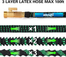 OUTAD Garden Hose 100ft Expandable Water Hose Lightweight, Pipe 3 Layers of Latex, 3/4" Solid Brass Connectors, Flexible Hose with 8 modes Spray Gun, Easy Storage Kink Free Garden Supplies