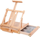 MEEDEN Studio Sketchbox Table Easel with Metal Lined Drawer - Adjustable Solid Beech Wood Tabletop Easel & Sketchbox Artist Easel with Storage