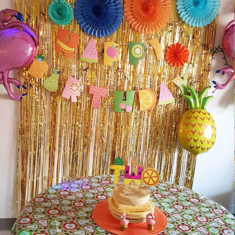 Twotti Frutti Birthday Decorations Balloons Twotti Fruity Second Fruit Pineapple Watermelon Summer Birthday Party Supplies Decorations by HEETON