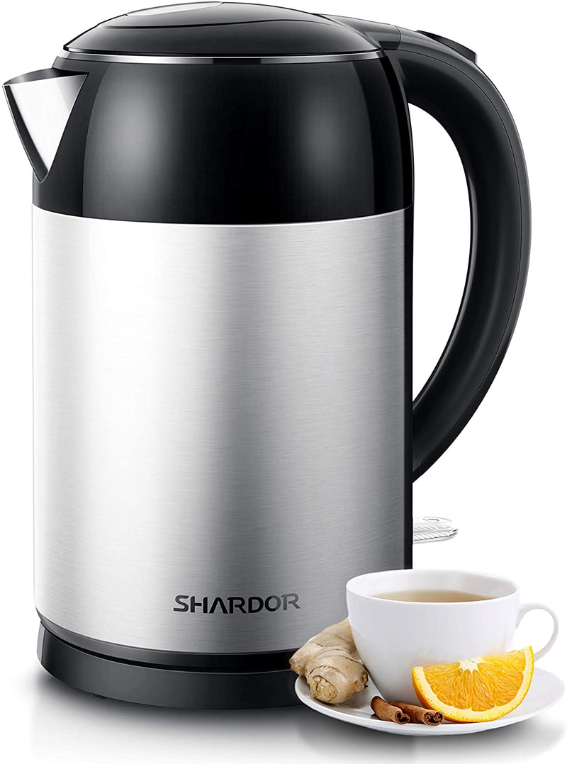 SHCRDOR Electric Tea Kettle 1.7L Stainless Steel, Water Boiler & Heater with Auto-Shutoff and Boil-Dry Protection