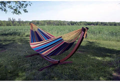 Vivere Solid Pine Wood Hammock Combo, Cay Reef