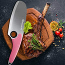 POENSCAE Chef Knife,Kitchen Knife 5.8 Inch,German Stainless Steel Knife with Sharpener,Unique Anti-Slip Hole Design