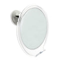 JiBen Fogless Shower Mirror with Power Locking Suction, Built-in Razor Hook and 360 Degree Rotating Adjustable Arm, Personal Fog Free Bathroom Shaving Mirror (Chrome)