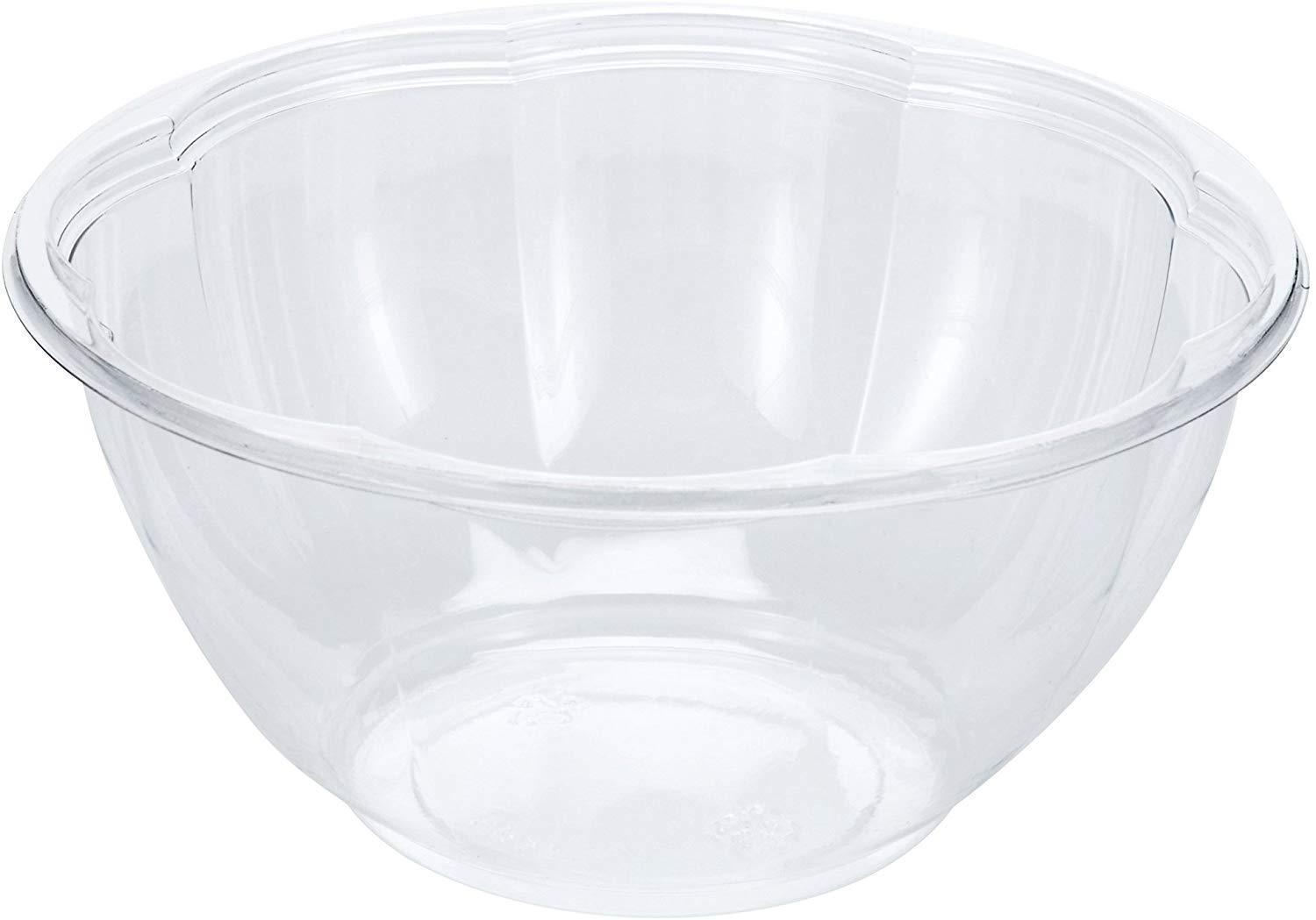 DOBI [50 Pack - 32 oz.] Salad to-Go Containers - Clear Plastic Disposable Salad Bowls with Airtight Lids, Standard Size