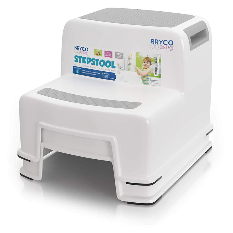 Bryco Baby Potty Training Step Stool - Set of Two - Two Step Design - Portable - Great for Potty Training at Home or Away