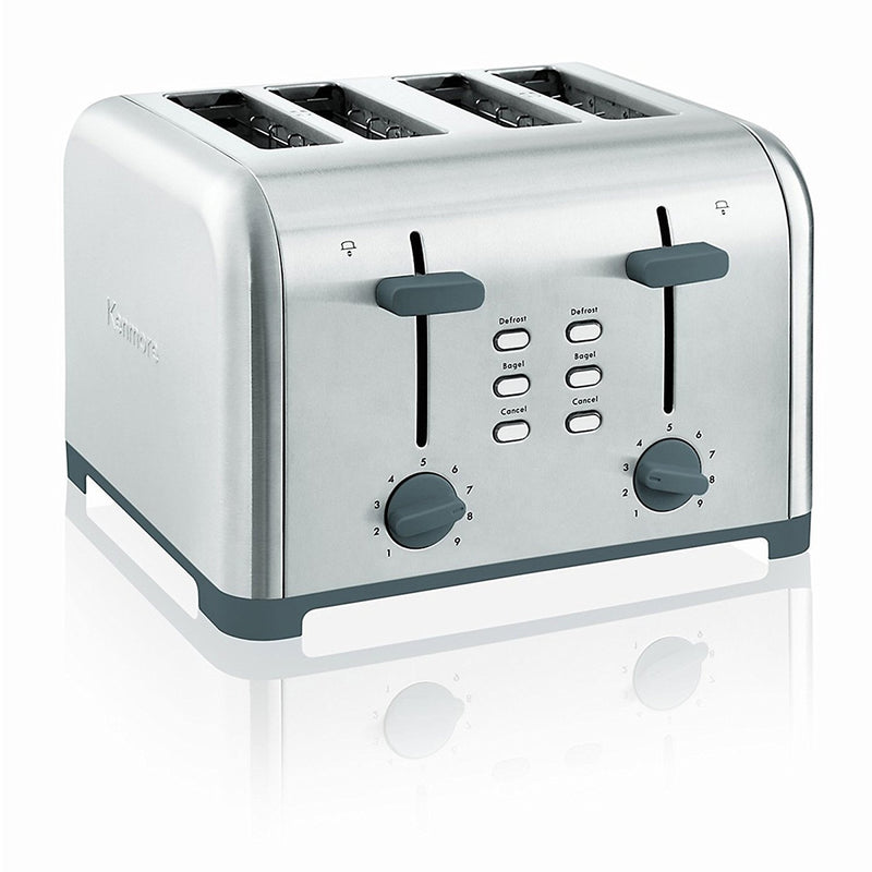 Kenmore 40604 4-Slice Toaster with Dual Controls in Red