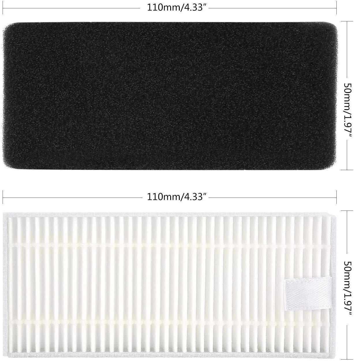 Ecovacs  Replacement Accessories Kit Compatible ECOVACS DEEBOT N79S DEEBOT N79 Robotic Vacuum, 1 Main Brush + 6 Filters + 8 Side Brushes + 1 Primary Filter
