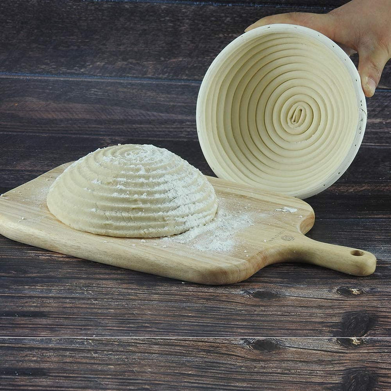 Round Banneton Brotform Bread Dough Proofing Rising Rattan Basket by XUANNIAO