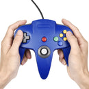 Soanufa 2 Pack Classic N64 Controllers, Retro Wired N64 64-bit Gamepad Joystick for Ultra 64 Video Game Console N64 System (Transparent Blue+Red)