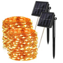 Infinite Cedar 2 Pack Solar String Lights, 33ft 8 Modes Copper Wire Lights, 100 LED Starry Lights, Outdoor String Lights, Waterproof Decorative String Lights for Patio, Garden, Yard, Party, Wedding, Christmas