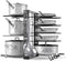 Pot Rack Organizer-Adjustable 8+ Pots and Pans Oragnizer, Kitchen Counter and Cabinet Pot Lid Holder with 3 DIY Methods (6 Hooks Included)