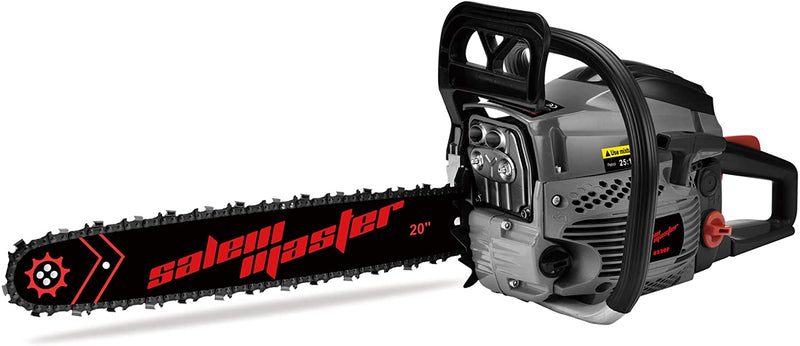 SALEM MASTER 6220F 62CC 2-Cycle Gas Powered Chainsaw, 20-Inch Chainsaw, Handheld Cordless Petrol Gasoline Chain Saw for Farm, Garden and Ranch