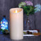 Remote Include Flameless Candle: Vanilla Scented Moving Flame Candle with Timer (3.5"x9" Ivory)