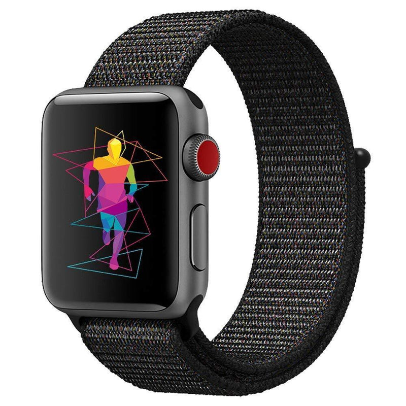 INTENY Sport Band for Apple Watch 38mm 42mm, Soft Lightweight Breathable Nylon Sport Loop Replacement Strap for iWatch Apple Watch Series 3, Series 2, Series 1, Hermes, Nike+, Edition