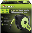 Flexzilla Retractable Enclosed Plastic Air Hose Reel, 3/8 in. x 30 ft, Heavy Duty, Lightweight, Hybrid, ZillaGreen - L8230FZ