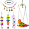 BWOGUE 5pcs Bird Parrot Toys Hanging Bell Pet Bird Cage Hammock Swing Toy Hanging Toy for Small Parakeets Cockatiels, Conures, Macaws, Parrots, Love Birds, Finches