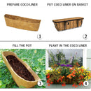 24 inch Coco Liner for planters Replacement Liner Rectangle Basket -2pcs