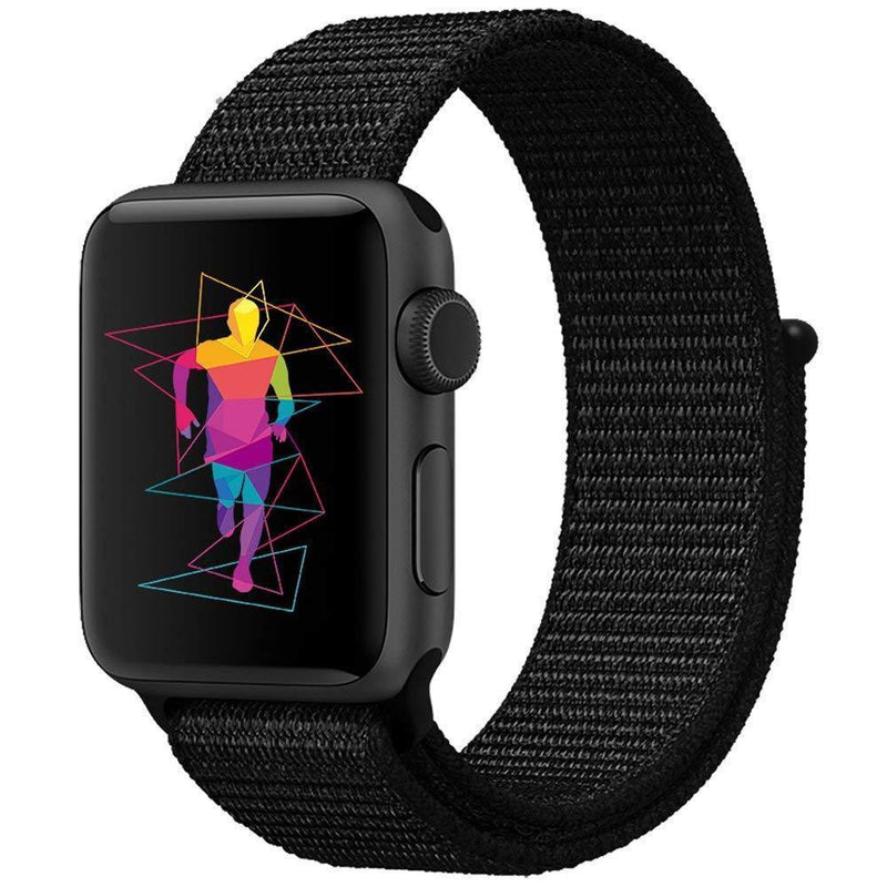 INTENY Sport Band for Apple Watch 38mm 42mm, Soft Lightweight Breathable Nylon Sport Loop Replacement Strap for iWatch Apple Watch Series 3, Series 2, Series 1, Hermes, Nike+, Edition