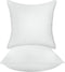 Utopia Bedding Decorative Pillow Insert (Pack of 2, White) - Square 18x18 Sofa and Bed Pillow - Microfiber Cover Indoor White Pillows