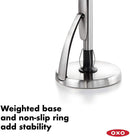 OXO Good Grips SimplyTear Standing Paper Towel Holder, Brushed Stainless Steel