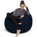 Sofa Sack - Plush, Ultra Soft Bean Bag Chair - Memory Foam Bean Bag Chair with Microsuede Cover - Stuffed Foam Filled Furniture and Accessories for Dorm Room - Navy 3'