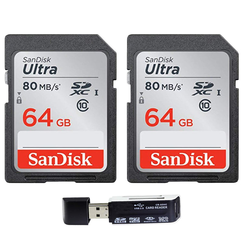 Calumet Sandisk Ultra SDHC 32GB 80MB/S C10 Flash Memory Card (SDSDUNC-032G-AN6IN) 2 Pack