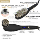 Hair Straightener Brush,Beauty Nymph Anti Scald Brush Ceramic Ionic Hair Straightening Brush