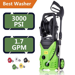 ncient FTH-5200 Electric High Pressure Washer Electric Power Washer 3000 PHC 1.8 GPM 1800W Sprayer Professional Washer Cleaner Machine with 5 Quick-Connect Spray Nozzles [US Stock] (3000PHC)