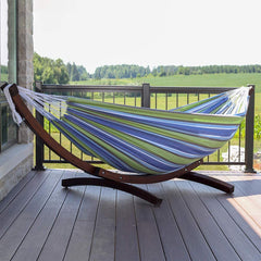 Vivere C8SPCT-24 Solid Combo Wood Hammock, Oasis
