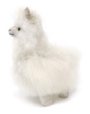 Standing Baby Alpaca Fur Alpaca Miniature Figure - White 5 Inch